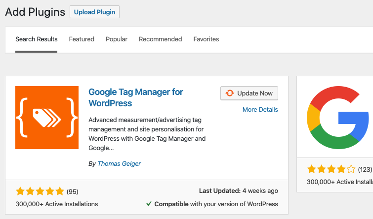 WordPress Google Tag Manager plugin