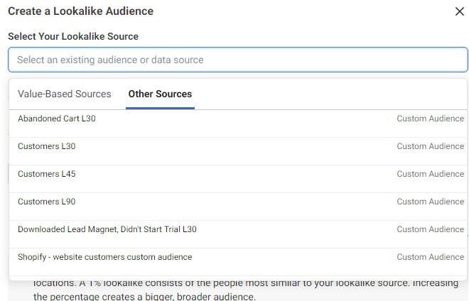 facebook lookalike audiences other-sources