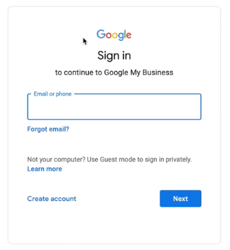 sign into the Google Account